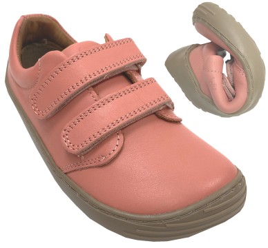 Sneaker aus Nappa Leder in Coral Pink Modell BOUNCE KidsUltraGrip Sohle von BeLENKA