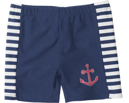 Badeshorts + Windeleinsatz mit Kordelzug *Maritim Anker * UPF 50+ v. PLAYSHOES 460115