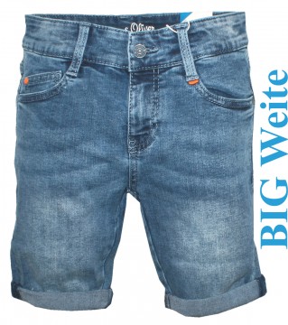 Super Stretch Jeans Bermuda / Shorts in Hellem Blue Denim BIG Weite von s.OLIVER X074