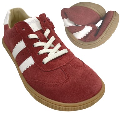 Low Top Wildleder Sneaker in ROT Zipper & Schnürung von KOEL * Declan Suede * 08M037.301