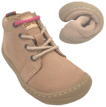 Barfußschuhe /Schnürer DELI 2.0 in Matt Old Pink breite Zehenbox von KOEL 07M001.121-600