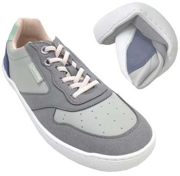 Veganer Sneaker zum schlüpfen in Taupe / Mint / Blau von bLIFESTYLE Modell Sport Style