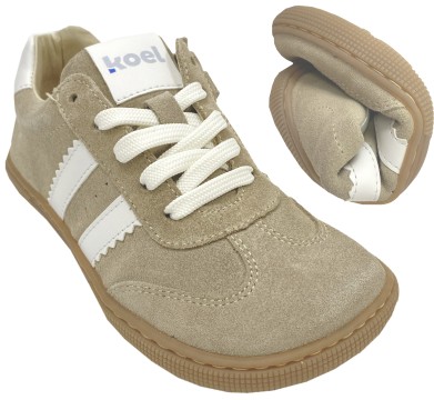 Low Top Wildleder Sneaker in Beige Zipper & Schnürung von KOEL * Declan Suede * 08M037.301