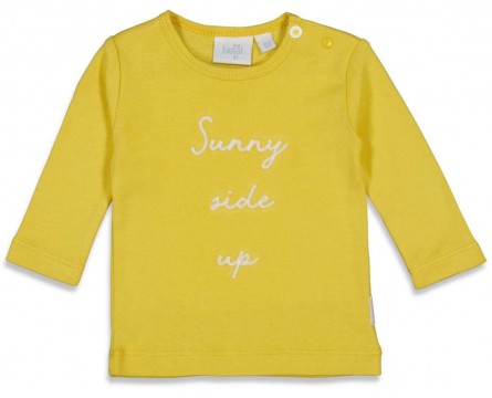 Longsleeve BIo BW in Gelb mit Logo Stick &quot;Sunny Side Up &quot; von FEETJE Sunny Mood 1650