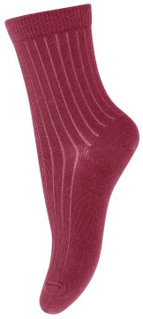 Dünne Wollsocke ~ mittlere Höhe~ aus Superwasch Soft Merino Wolle Artikel 718 in 1451 Wine Red