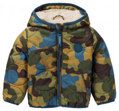 Weiche Winterjacke Wasserabweisend, im Camouflage Muster für Mini Boys von NOPPIES 1473015