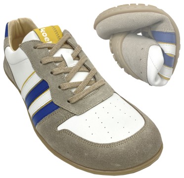 Sportlich lässige Sneaker / Barfußschuhe von KOEL in Beige/Weiß/Blau Modell IVO Napa