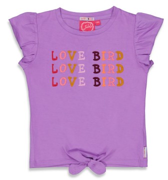 Süßes T-Shirt in Violet / Flieder Frontstick LOVE BIRD von JUBEL &quot; Birds of Paradise &quot; 0329