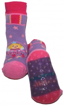 Stopper Socken / Stoppis von EWERS Modell Lillifee in Flieder und Pink 27068-1756