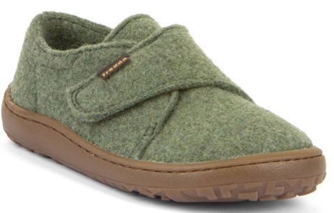 Barfuß- Hausschuhe aus Wolle + weiche, flexible Minimalsohle v. FRODDO in GRÜN G1700420