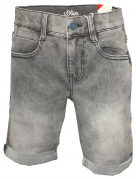 Super Stretch Jeans Bermuda / kurze Jeans in Grey Stoned Wash von s.OLIVER REG Weite X070
