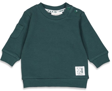 Schlichter BIO BW Sweater in Uni Petrol Grün / Teal von FEETJE &quot; Family&quot; 2005
