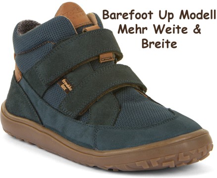 Halbhohe Barfußschuhe *UP+*, Leder +TEX+Textil Inlay in Petrol von FRODDO G3110268