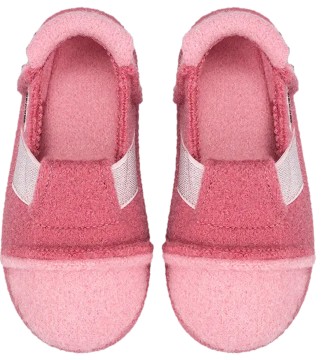 Schlupf - Hausschuhe aus Wolle, TPR Sohle von NANGA Modell * Berg 2.0 * in Azalee