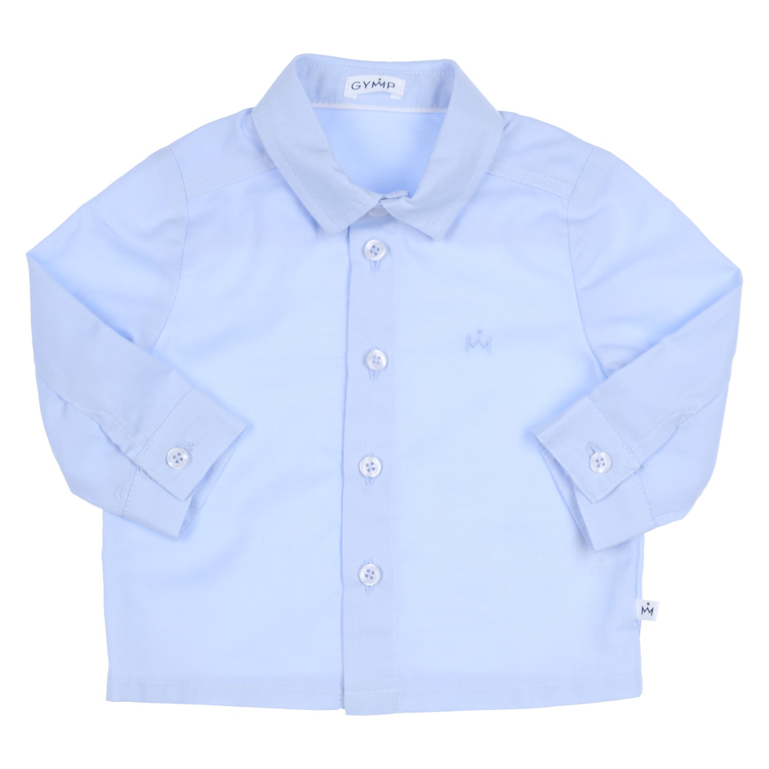 Schickes Hellblaues Hemd aus reiner BW mit Kentkragen für Baby Boys von GYMP 