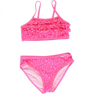 Süßes Bikini Set in Pink mit Sternen und Rüschen von CARS JEANS Modell LEZA