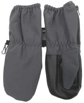 Fausthandschuhe aus Softshell in Steingrau + Fleece Futter, Atmungsaktiv von MAXIMO 163300