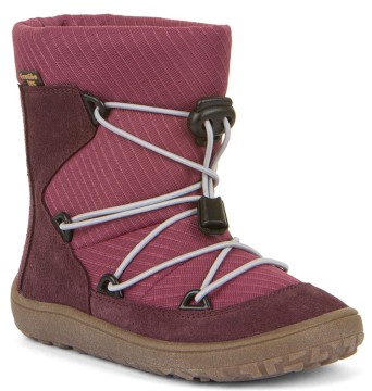 Snowboot / Barfußschuhe / Winterstiefel TEX &amp; Schurwoll Futter Bordeaux FRODDO Track G3160239