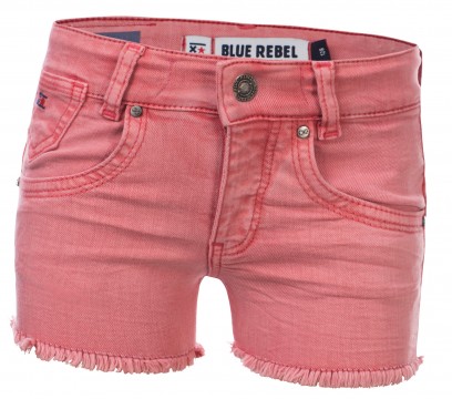 Hot Pants / Jeansshorts Super Stretch, Skinny Fitting von BLUE REBEL &quot;GOLD&quot; in Hellrot 0142062