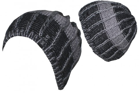 Grobstrick Topfmütze mit BW Jersey Futter in Grau Melange von MAXIMO 63574-239100