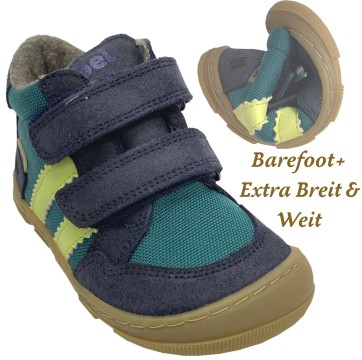 Wollgefütterte Barfußschuhe in Türkis Textil, Leder & TEX von KOEL Modell KALI 15T001.505