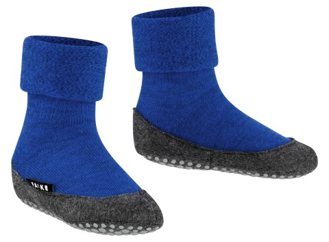 COSYSHOE - Warm haltender & rutschsicherer Hausschuh aus Wolle von FALKE in Kobalt Blau