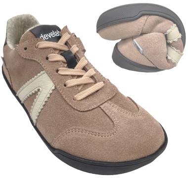 Sneaker mit Wollfilz Futter + TEX Membran, aus Nubuk Leder in Old Pink / Altrosé von DEVELAB 43045