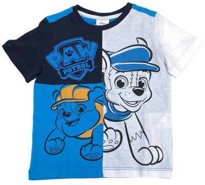 Cooles T-Shirt in Aqua Blau / Marine / Weiß von s.OLIVER mit Paw Patrol Print für Kids 2110740