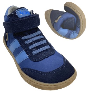 Barfußschuhe mit Wollfleece &amp; TEX Membran halbhohe Form DEVO Tex in Jeans Blau / Navy von KOEL