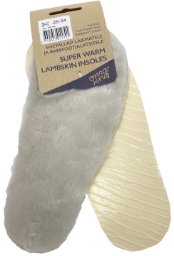 Einlegesohlen für Barfußschuhe von OMA King " Super Warm Lammwolle " zuschneidbar