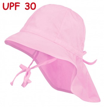 Sommermütze mit Schirm &amp; Nackenschutz z.binden, in Uni ROSA UPF 30 von MAXIMO 427286