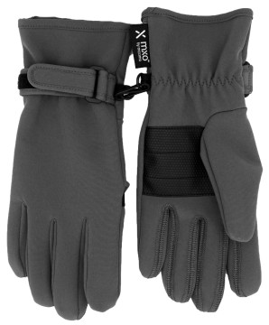 Softshellhandschuhe / Fingerhandschuhe in Grau Fleece Futter, Atmungsaktiv von MAXIMO 639900