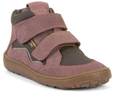 Halbhohe Barfußschuhe, Leder / Mesh +TEX, Textil Inlay in Grau / Rosa von FRODDO G3110266