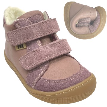Schurwoll gefütterte Barfußschuhe mit TEX & Nappaleder in Old Pink DIMO > KOEL Barefoot 07T047.102