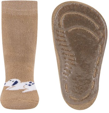 Stoppersocken aus BW Vollfrottee Softstep Sohle v. EWERS in Camel Braun HUND 221380