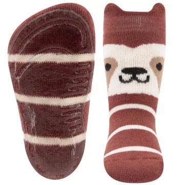 Stoppersocken aus BW Vollfrottee Softstep Sohle v. EWERS in Rotbraun Waschbär 221227