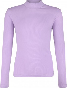 LA Shirt aus Rippjersey Uni Farben, mit Stehkragen in Hell Violett von BLUE EFFECT 5617