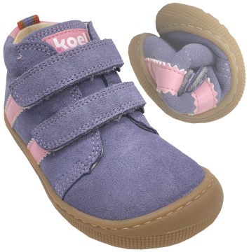 Mid Top Barfußschuhe / Sneaker aus Suede Leder von KOEL Modell David in Lavendel 07M049.301
