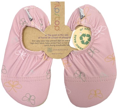 Slip Stop - Badeschuhe / Barfußschuhe / Allroundschuhe für Kids * Butterfly Peach * Alt Rosa Butterf