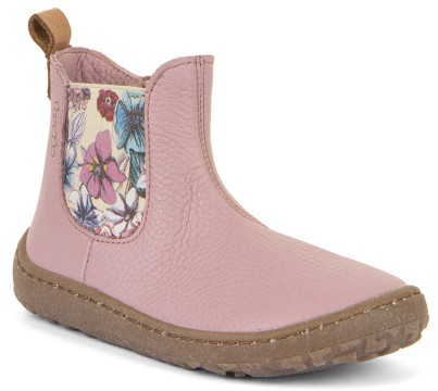 Chelsea Boots / Barfußschuhe aus Nappaleder in Altrose + Fleece Futter &amp; Zipper v. FRODDO G3160237