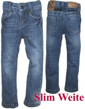 Basic Jeans Weite: SLIM in Mittelblau mit Waschung Röhre von BLUE EFFECT 0121 Dana