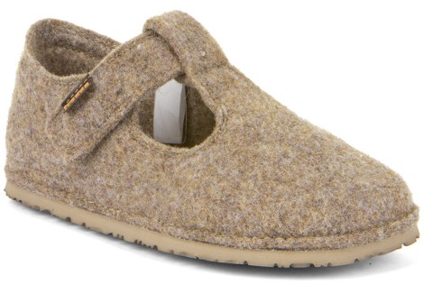 Barfußschuhe, Hausschuhe 50% recycelte Wolle, Flex Sohle in BEIGE von FRODDO Flexy Wooly