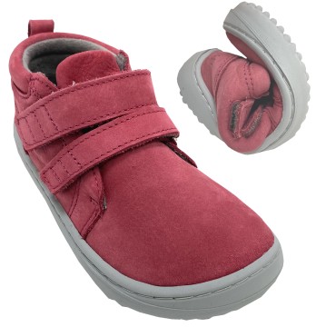 Sneaker aus Nubuk Leder in Raspberry Pink Modell PLAY , Kids Comfort Sohle von BeLENKA