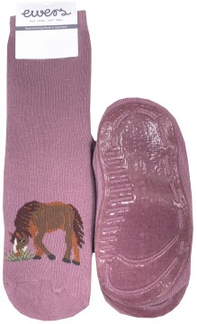 Stoppersocken aus BW Vollfrottee Softstep Sohle v. EWERS in Old Rose Pferd 221389