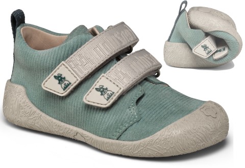 Knautschig weicher Barfußschuh mit Doppelklett von AFFENZAHN * Leder Walky * Hase in Mint