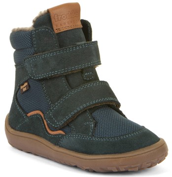 Schurwoll gefütterte Barfußstiefel Leder / Mesh & TEX in Petrol Grün FRODDO G3160247