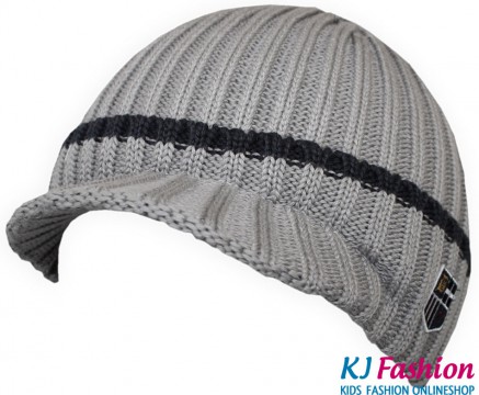 Dicke BW Strickmütze mit Schirm in Hellgrau von MAXIMO Modell 33575-203400 fb3766