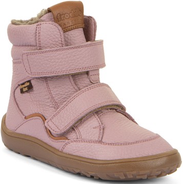 Schurwoll gefütterte Leder Barfußstiefel mit TEX Membran in Rosa / Pink Uni v. FRODDO G3160246