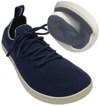 Luftig leichter Schlupfschuh / Barfußschuh von SHAPEN aus Strickgewebe Modell WEAVIN in Dark Blue