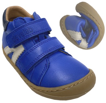 Sneaker / Barfußschuh aus Nappa Leder sportlicher Look von DEVELAB in Kobalt Blau 45113